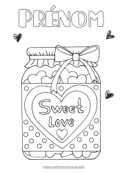 Coloriage gratuit Coeur Je t'aime 