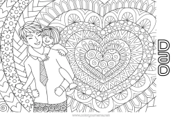 Free colouring Mandala Dad Happy birthday Girl I love you. Brother