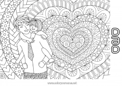 Child coloring page Mandala Dad Happy feast day ! Girl I love you Brother