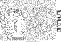 Färgläggningssida för barn Mandala Pappa Grattis på födelsedagen Flicka Jag älskar dig. Bror