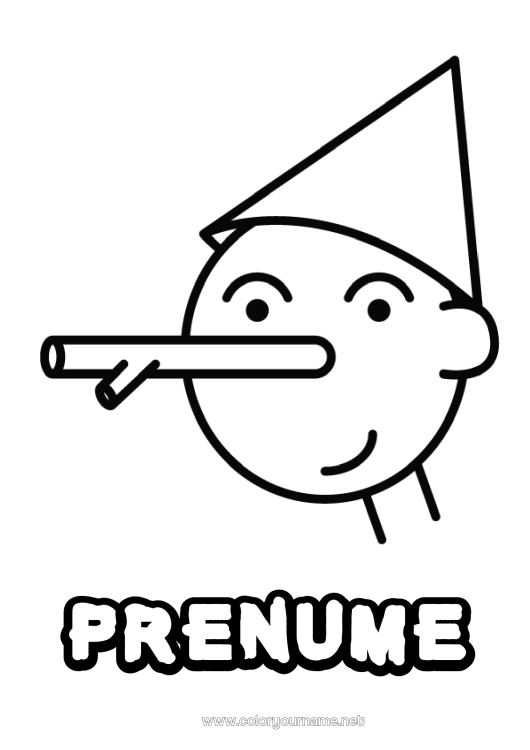 Pagină de colorat de imprimat Pinocchio Poveste cu zâne