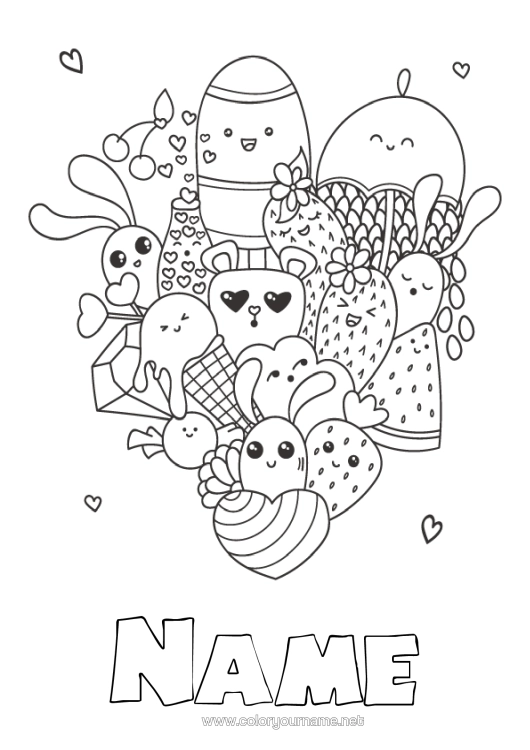 Colouring page to print Cute Cute