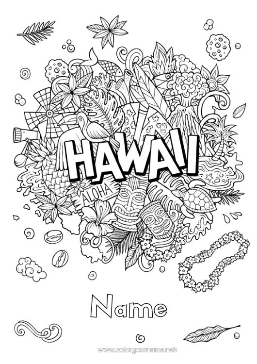 Colouring page to print United States Of America Geography Complex Colouring Pages Country