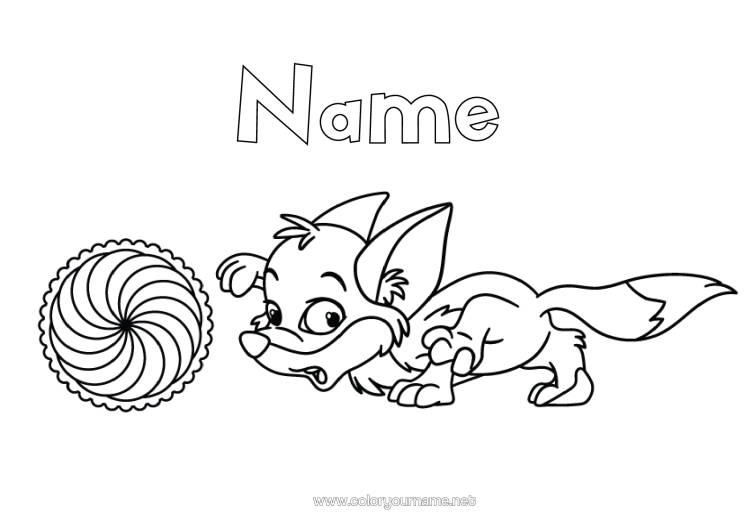 Colouring page to print Fox Children's Activities Animal Epiphany Carnival Fairy Tale Roll Flatcake Forest Animals Kings' Cake Children's Tales