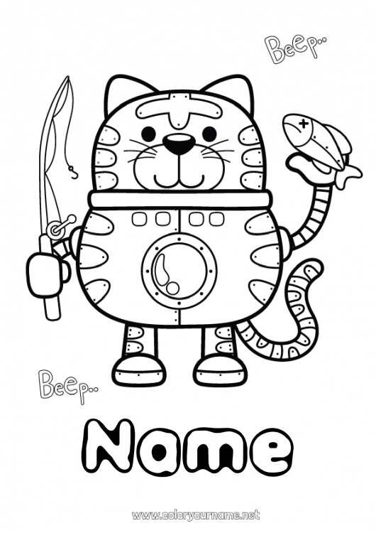 dog and cat coloring page