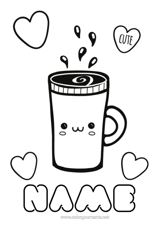 Colouring page to print Cute Cute