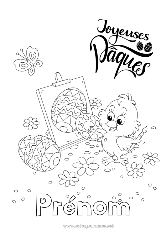 Coloriage à imprimer Art Oeufs de Pâques Pâques 