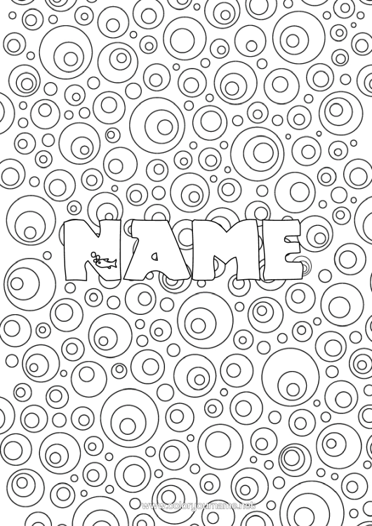 Colouring page to print Decorated Name