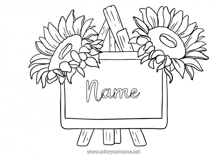 Coloring page to print Flowers Spring