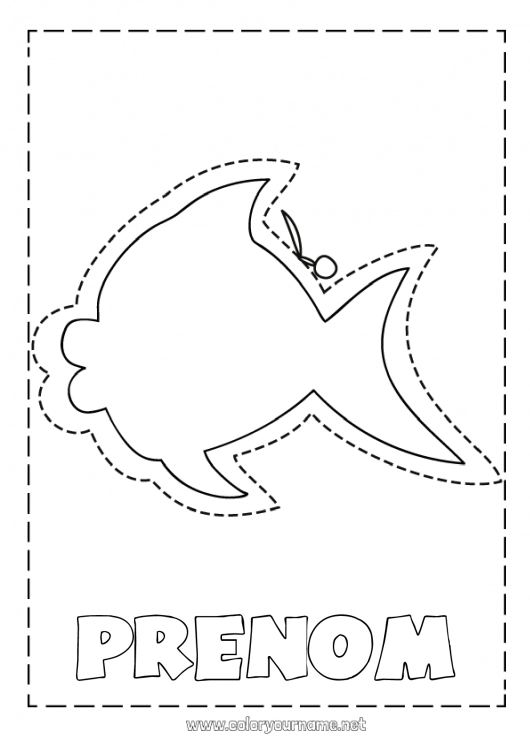 Coloriage à imprimer Activités enfants Poisson Poisson d'avril Animaux marins ou aquatique