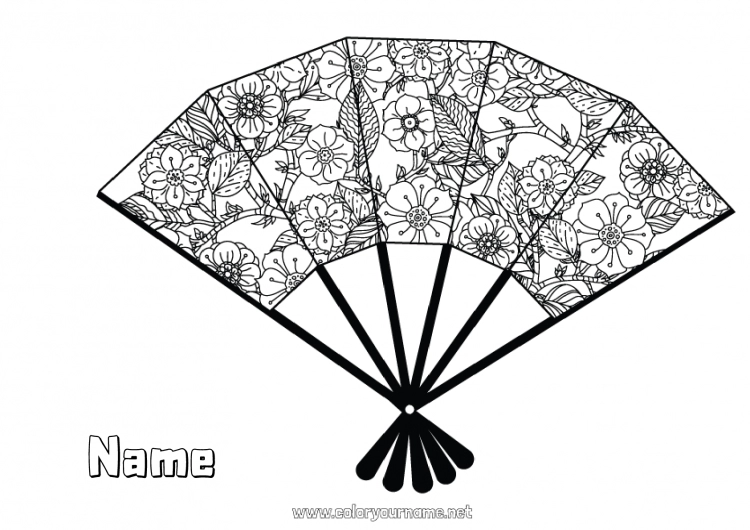 Coloring page to print Japan Complex coloring pages