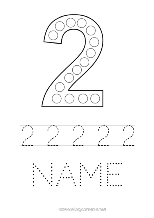 Colouring page to print Figure Children's Activities Spot Markers Two