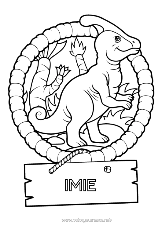 Kolorowanka do wydruku Dinozaury Zwierzę