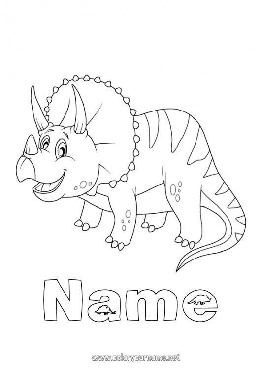 dinosaurs triceratops coloring pages