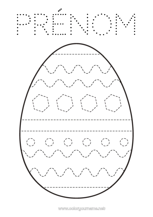 Coloriage à imprimer Printemps Activités enfants Oeufs de Pâques Pâques Gros oeuf de Pâques Coloriages faciles