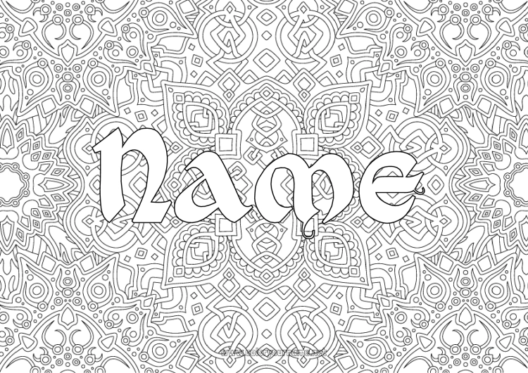 Coloring page to print Mandala Saint Patrick's Day Decorated name Triskelion Complex coloring pages Celtic