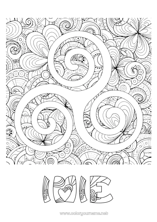 Kolorowanka do wydruku Mandala Koniczyna Irlandia Święto Świętego Patryka Triskelion Celtycki