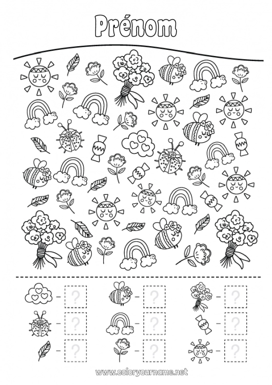 Coloriage à imprimer Activités enfants Cherche et trouve