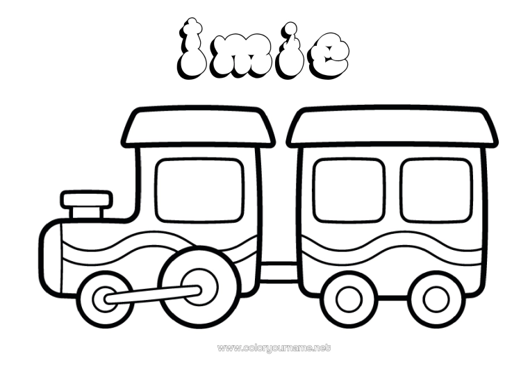 Kolorowanka do wydruku Pojazdy Lokomotywa Łatwe kolorowanki Transport public lądowy