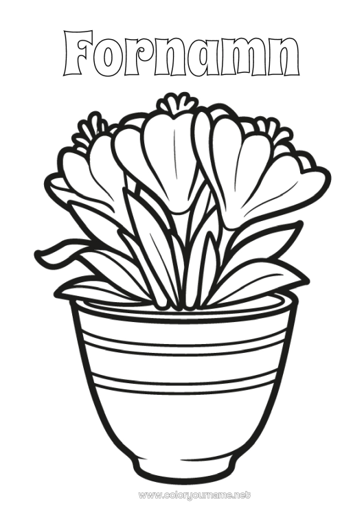 Färgläggningssida att skriva ut Blommor