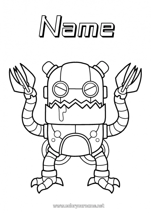 Coloring page to print Robot