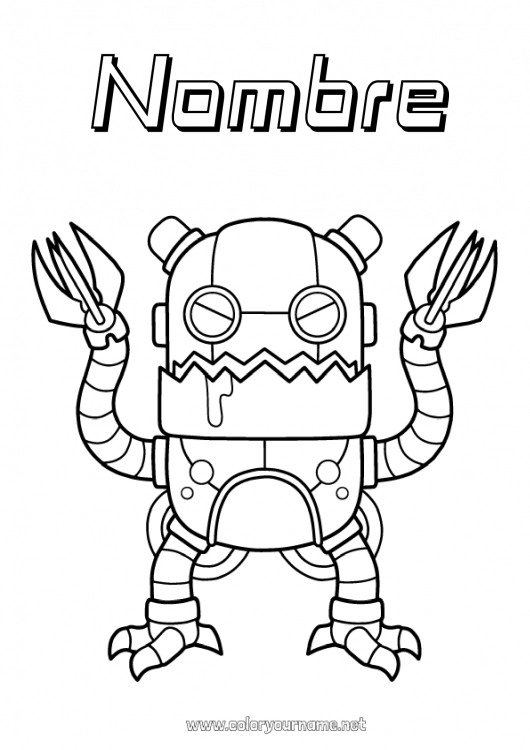 Dibujo para colorear para imprimir Robot