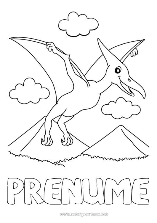 Pagină de colorat de imprimat Dinozauri Animal