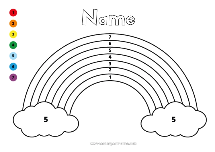 Colouring page to print Figure Children's Activities Rainbow