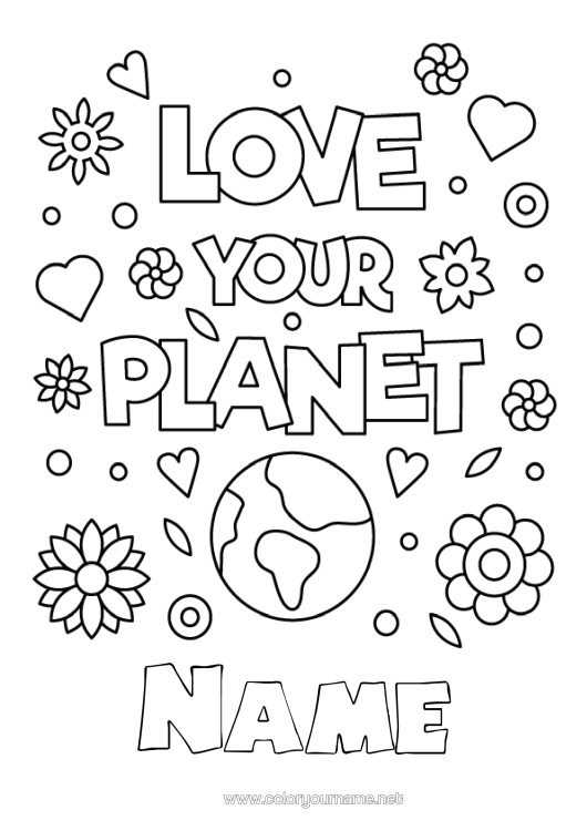 Colouring page to print Flowers Positive