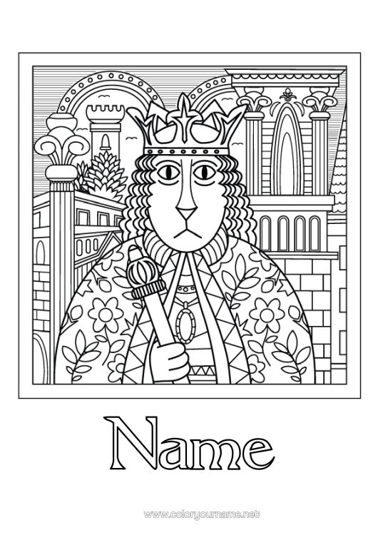 Colouring page to print Cat Animal Complex Colouring Pages Dogs And Cats King