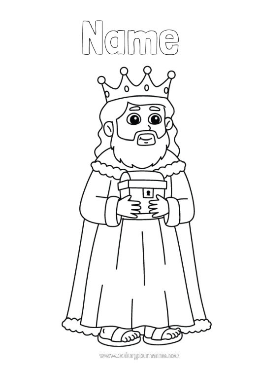Colouring page to print Fairy Tale King