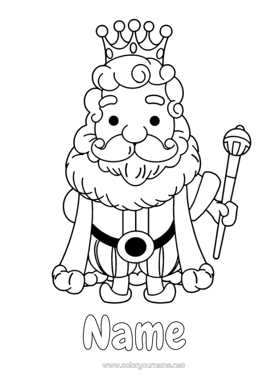 Colouring page to print Castle Crown King