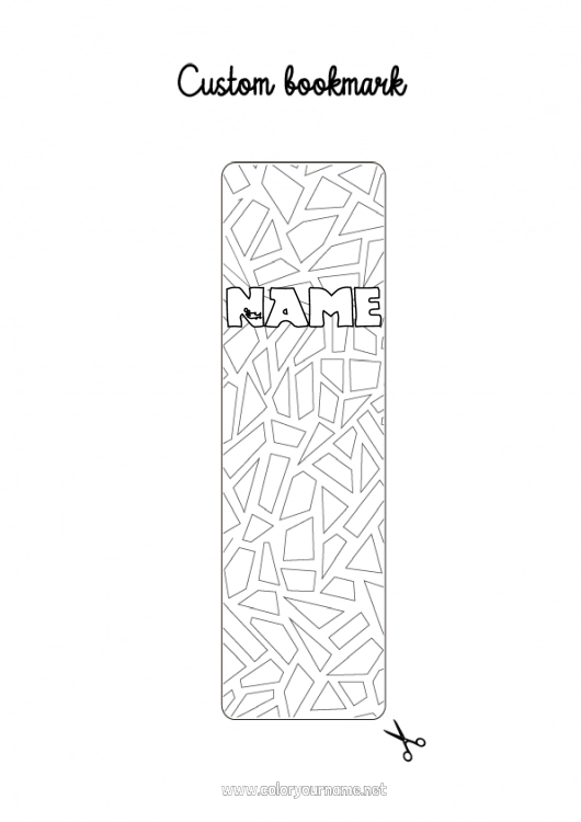 Coloring page to print Art Spain Bookmark Complex coloring pages Mosaics