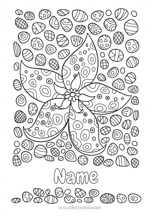 Coloring page to print Flowers Mandala Complex coloring pages