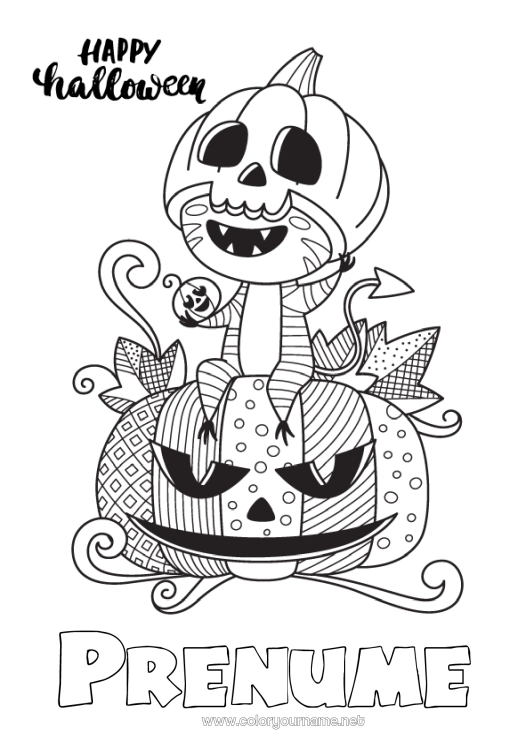 Pagină de colorat de imprimat Dovleac Pisica neagră Pisică Halloween Câini și pisici Înscriere 