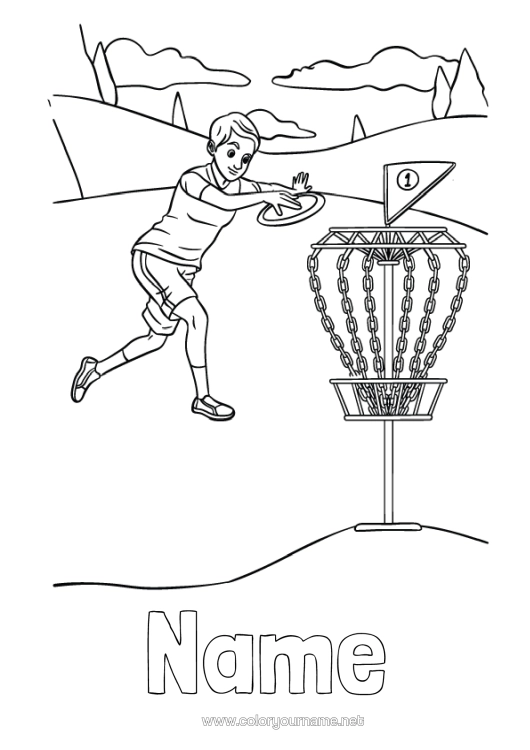 Colouring page to print Sport Other Sports Ultimate Frisbee