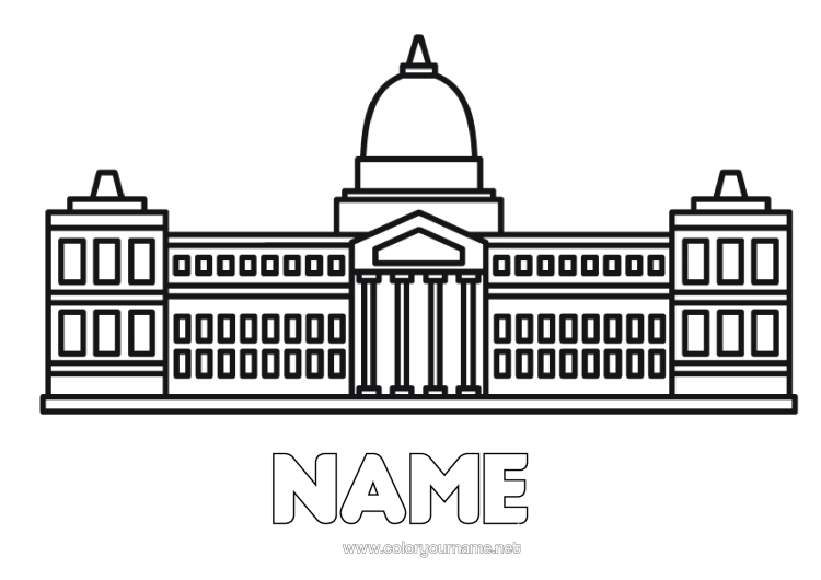 Colouring page to print Argentina Buenos Aires