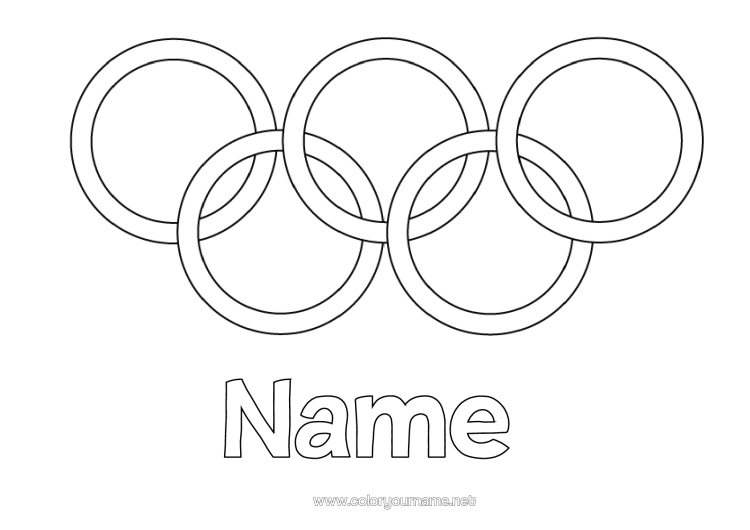 Colouring page to print Sport Cup, Trophy, Medal Competitions And Awards Olympic Games