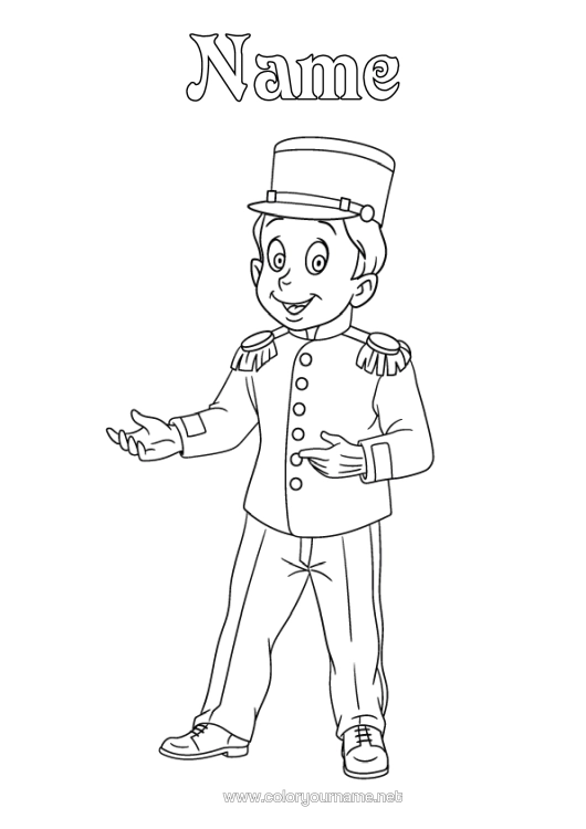 Colouring page to print Baggage Handler