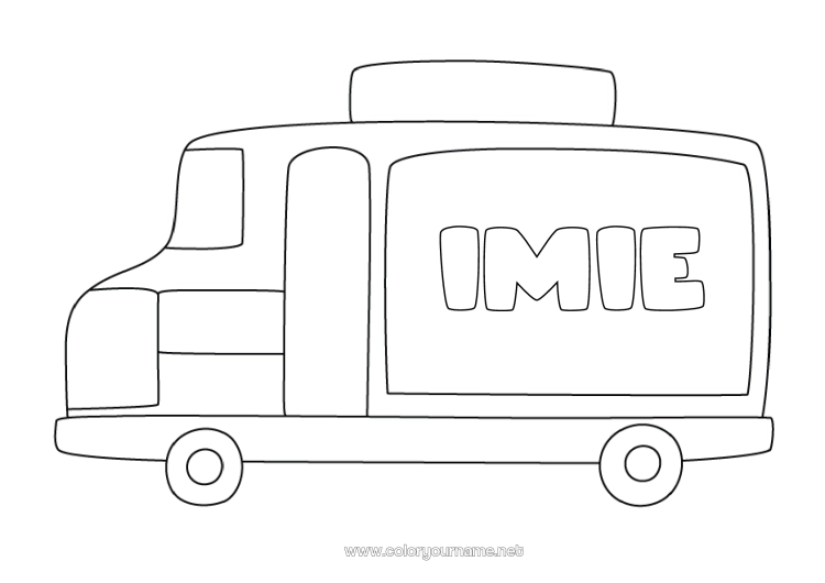 Kolorowanka do wydruku Ciężarówka Pojazdy Łatwe kolorowanki Ciężarówki i pojazdy użytkowe