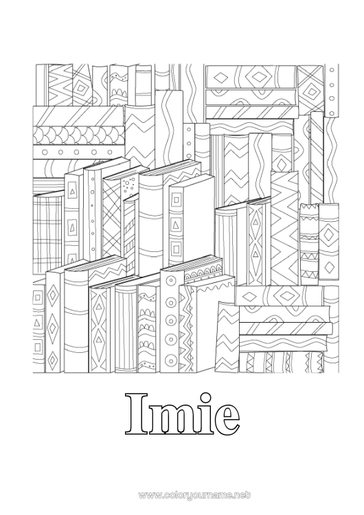 Kolorowanka do wydruku Złożone kolorowanki Książka Zentangle Czytanie