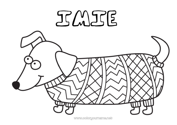 Kolorowanka do wydruku Pies Zwierzę Zentangle Psy i koty Sweter