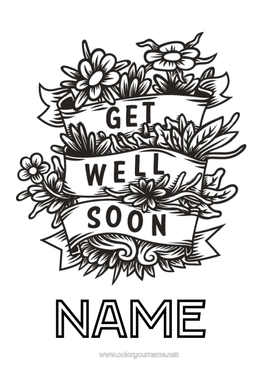 Colouring page to print Flowers Calm And Zen Ill