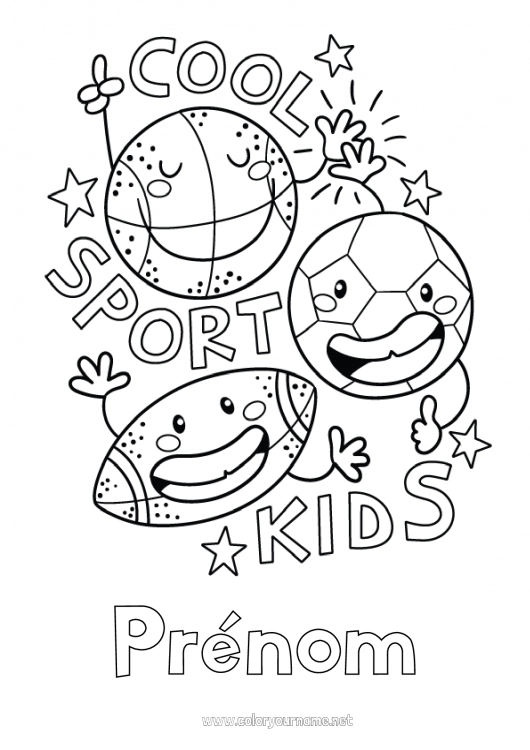 Coloriage à imprimer Ballon de foot Sport Ballons Ballon de rugby