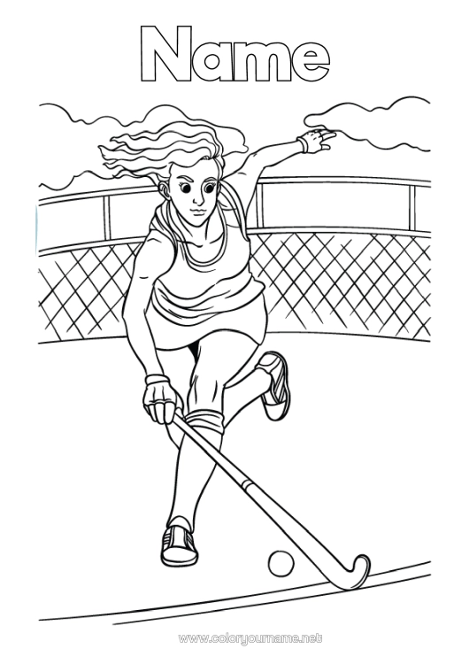 Colouring page to print Sport Team Sports Hockey
