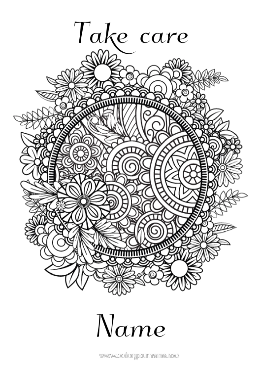 Colouring page to print Calm And Zen Ill Mandala