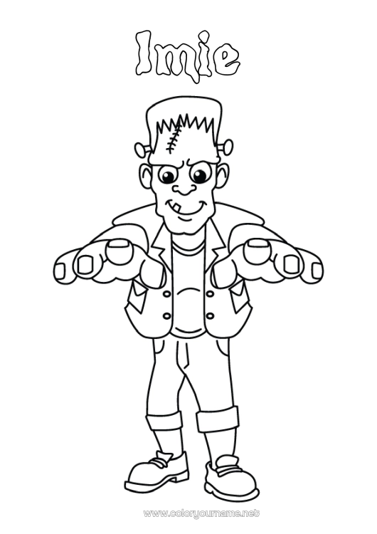 Kolorowanka do wydruku Frankenstein