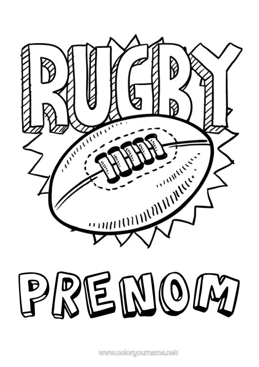 Coloriage Rugby Ballon Et Inscription Imprimer Coloriage Rugby Ballon Et Inscription Imprimer