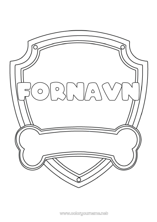 Farvelægningssiden til udskrivning Helt Super badge Tegnefilm
