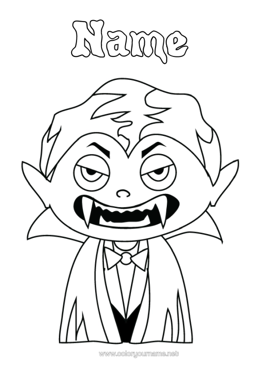 Colouring page to print Vampire